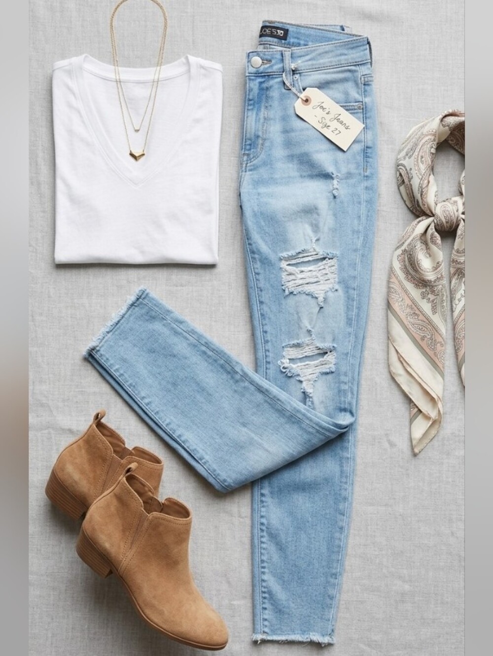 Joe's Jeans Flawless High Rise Skinny Ankle Distressed Jeans